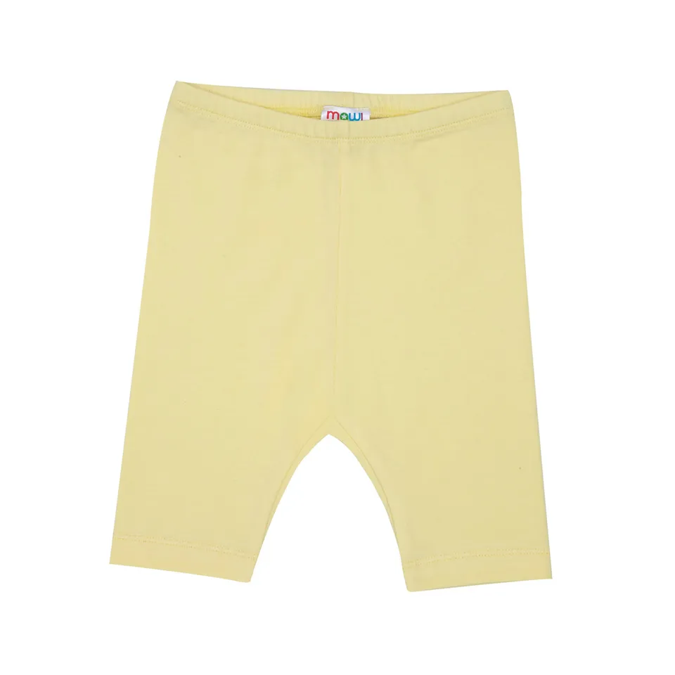 Legging bimba 3/4 jersey basic giallo elastico stretch