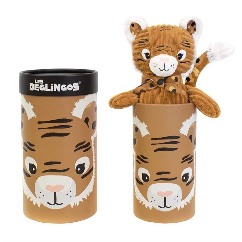Les Déglingos Simply Speculos peluche tigre grande con scatola regalo
