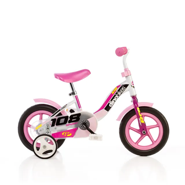 Dino Bikes 108 Sport bici bimba 10" 3-4 anni rotelle