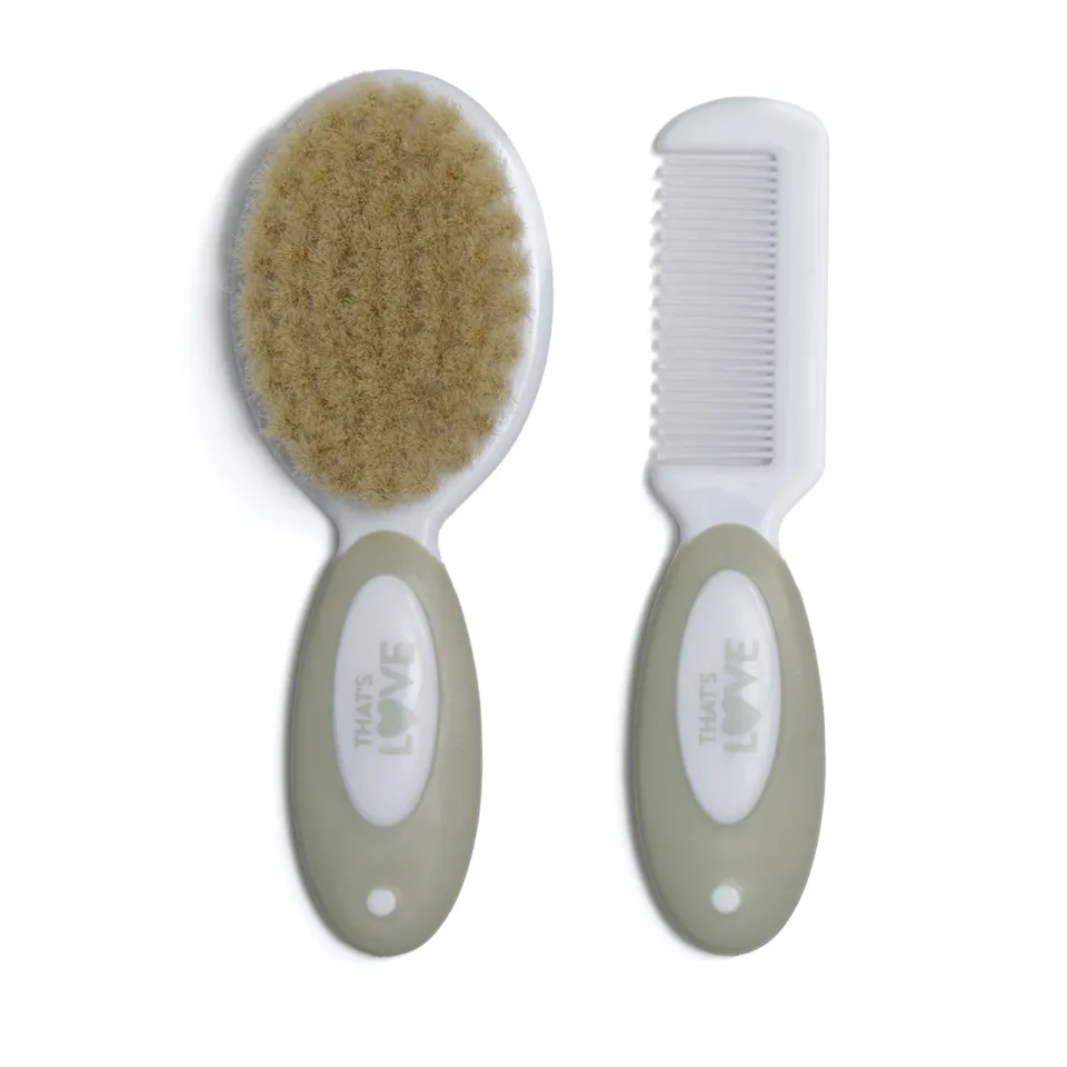 That's Love set spazzola e pettine neonato setole naturali