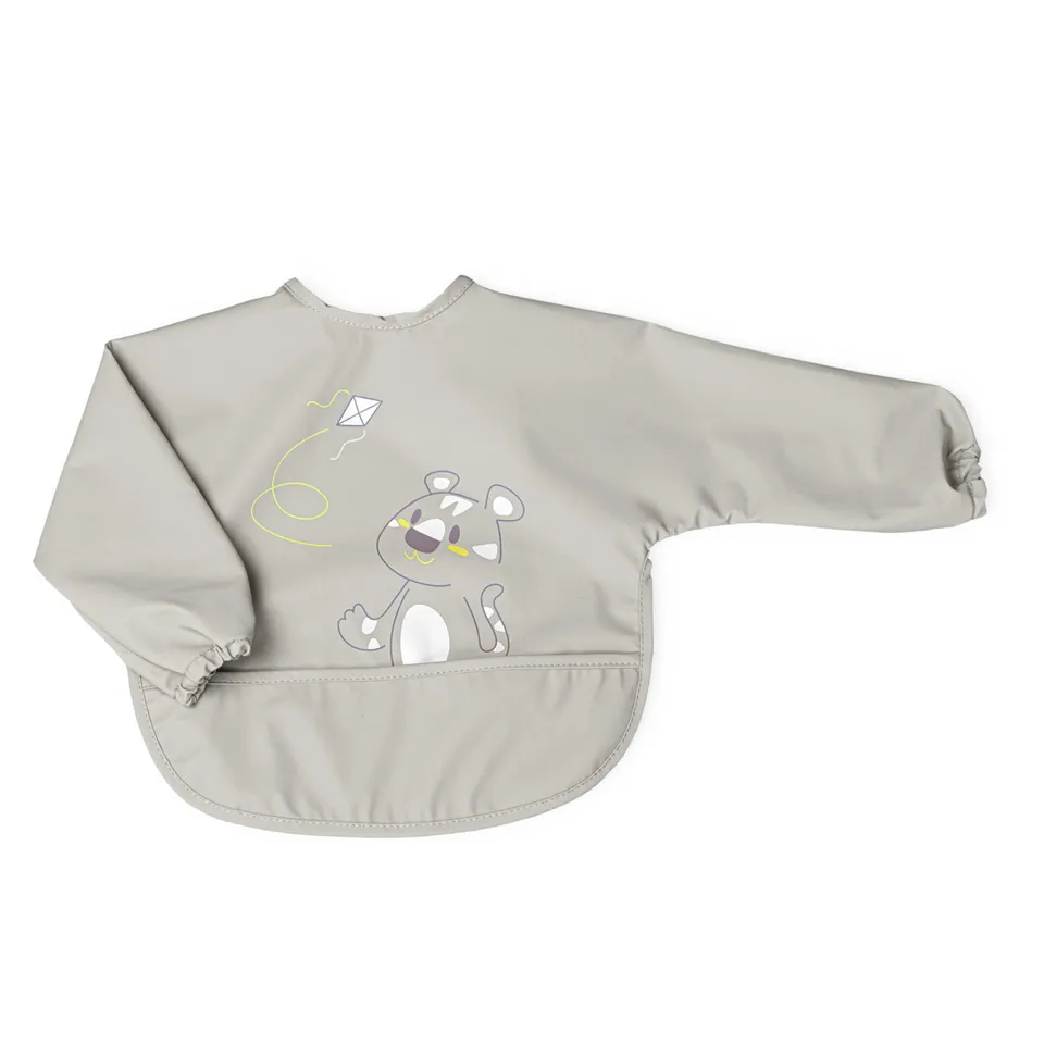 Chicco Bavaglino con Maniche Grigio 6 Mesi+ Impermeabile