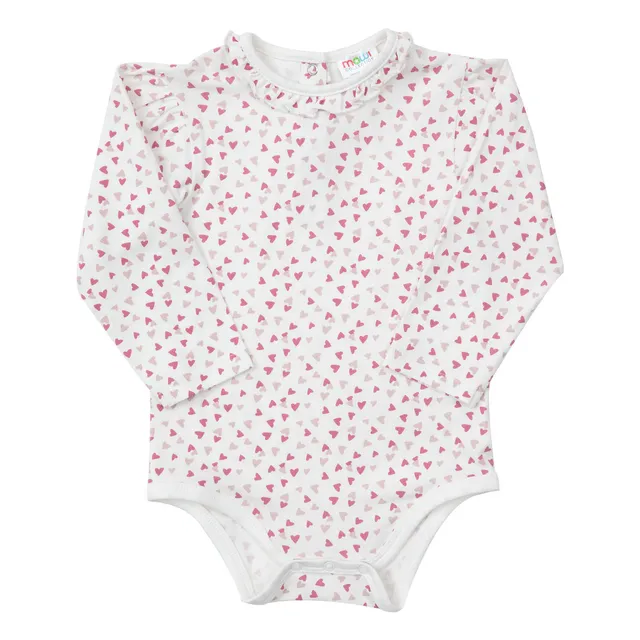 Mawi body jersey stretch cuoricini rosa cotone