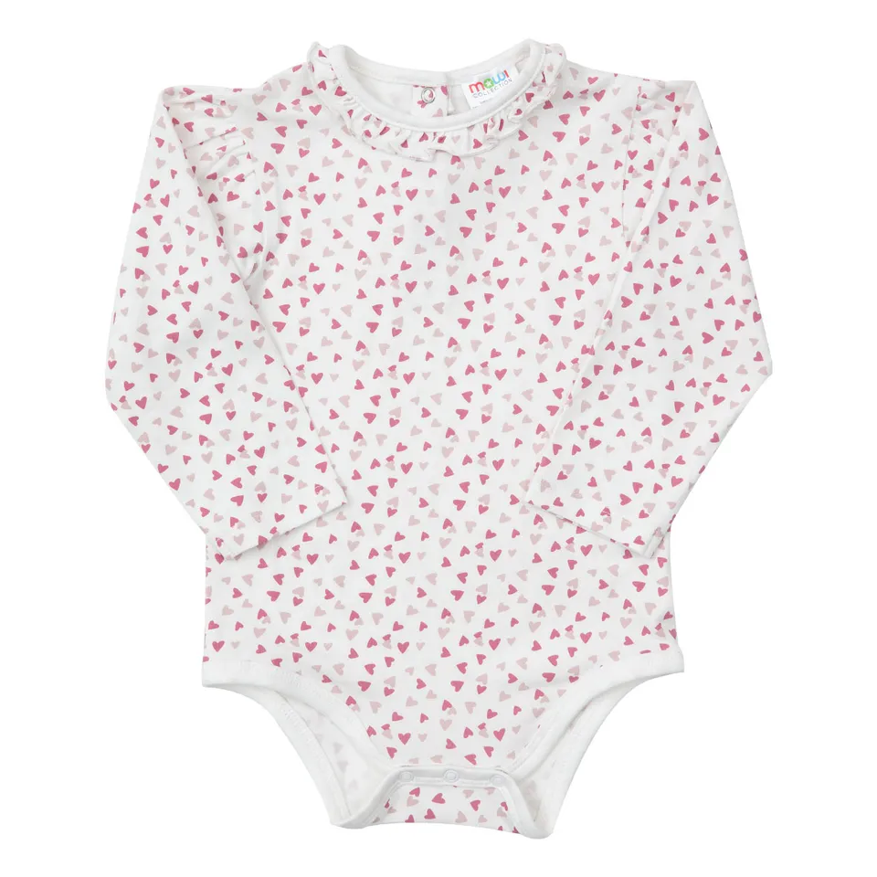 Mawi body jersey stretch cuoricini rosa cotone