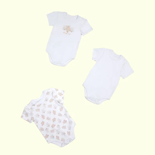 Mawi body caldo cotone orso manica corta 3 pezzi