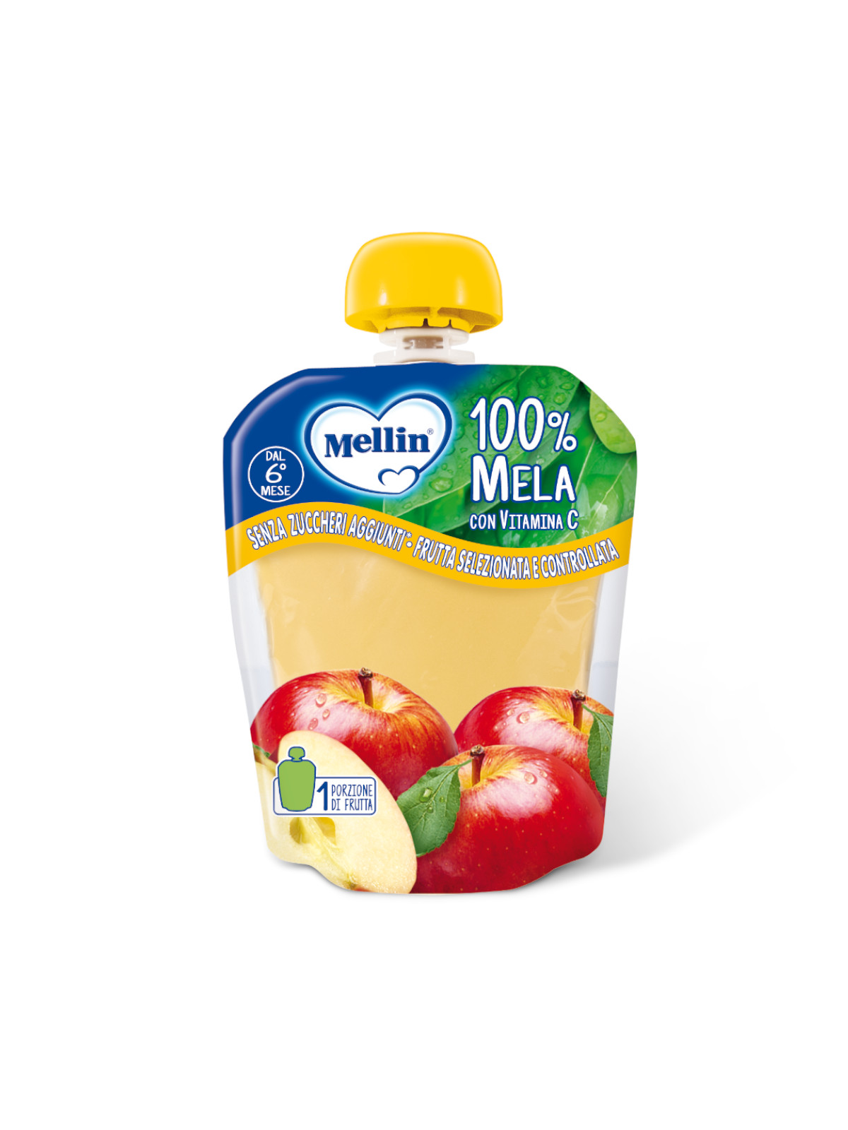 Mellin Mela pouch frutta 90 g dal 6° mese