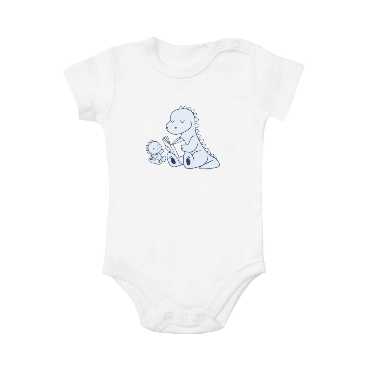 Body mezza manica interlock bimbo bianco stampa piccola