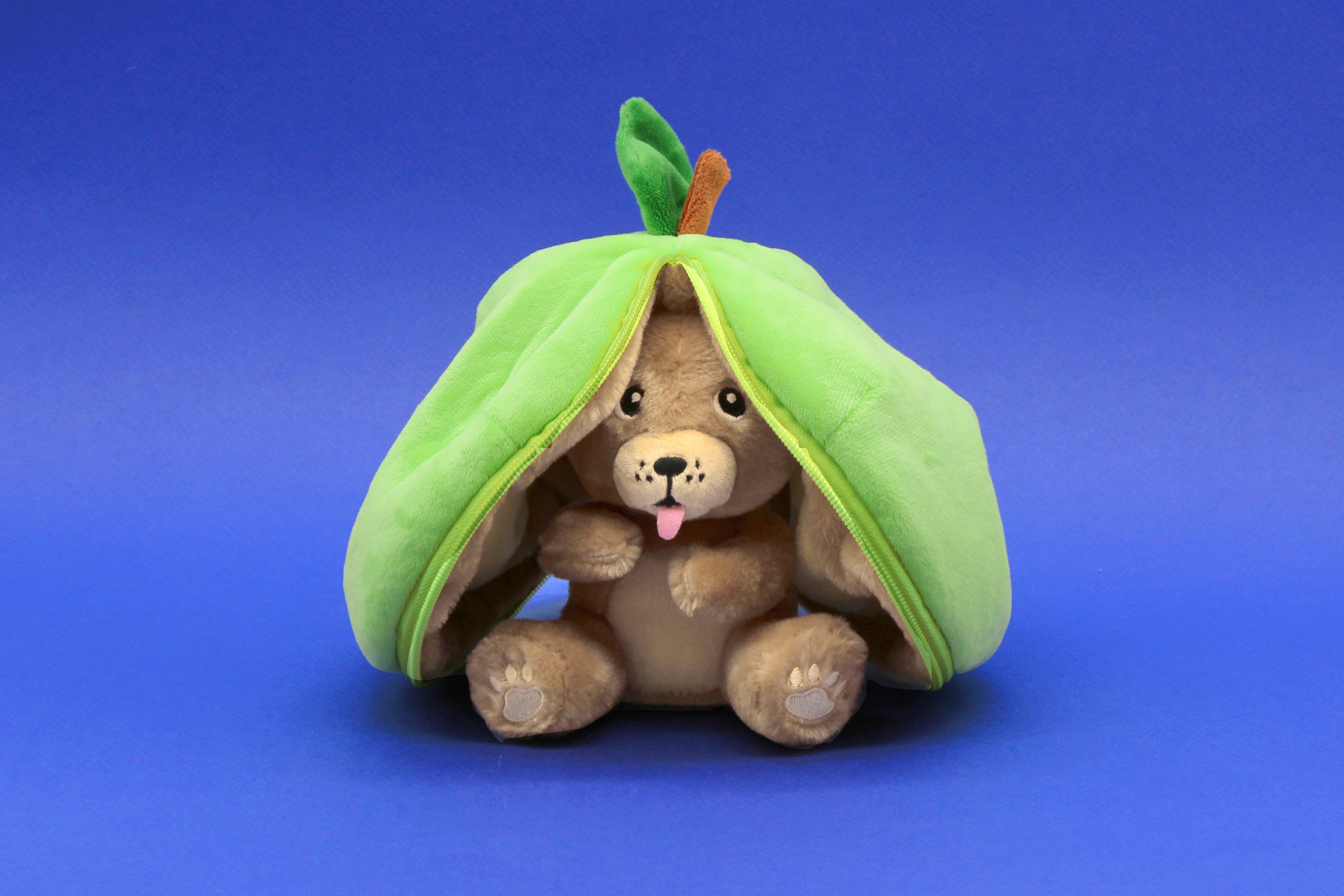 Les Déglingos Flipetz Crocket peluche cane mela 2 in 1