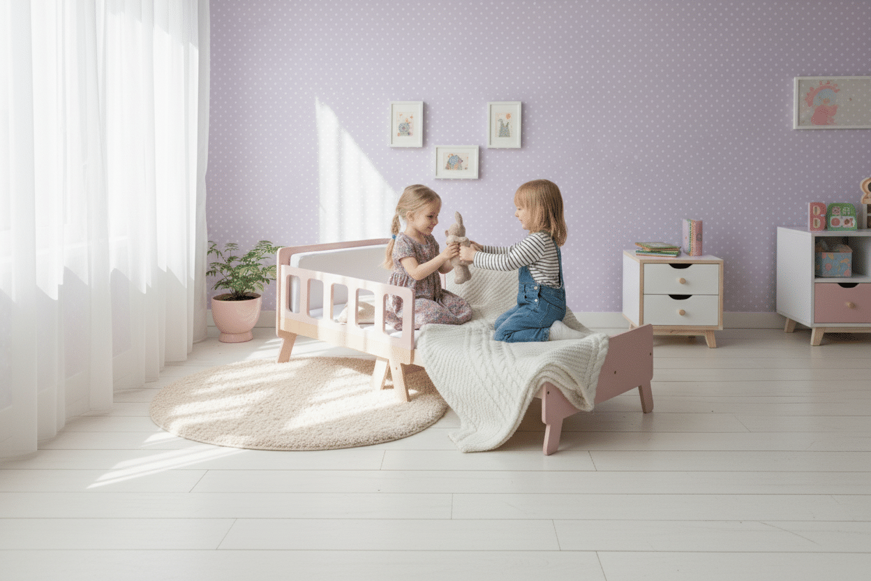 The Dida Crescente Letto Bambini Legno Rosa Materasso