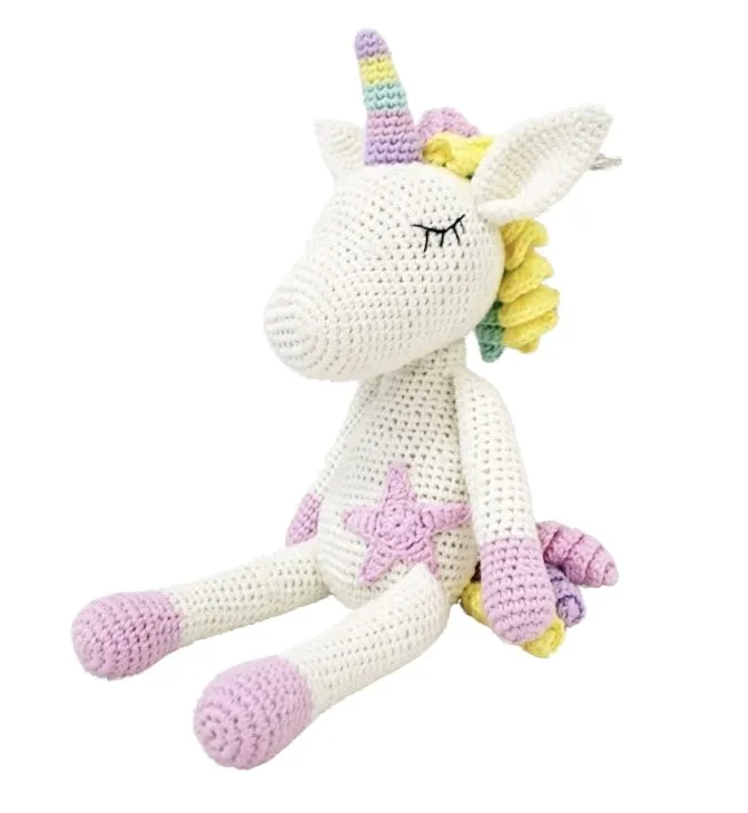 Piccoli Toys Valentina Peluche Uncinetto Unicorno Cotone