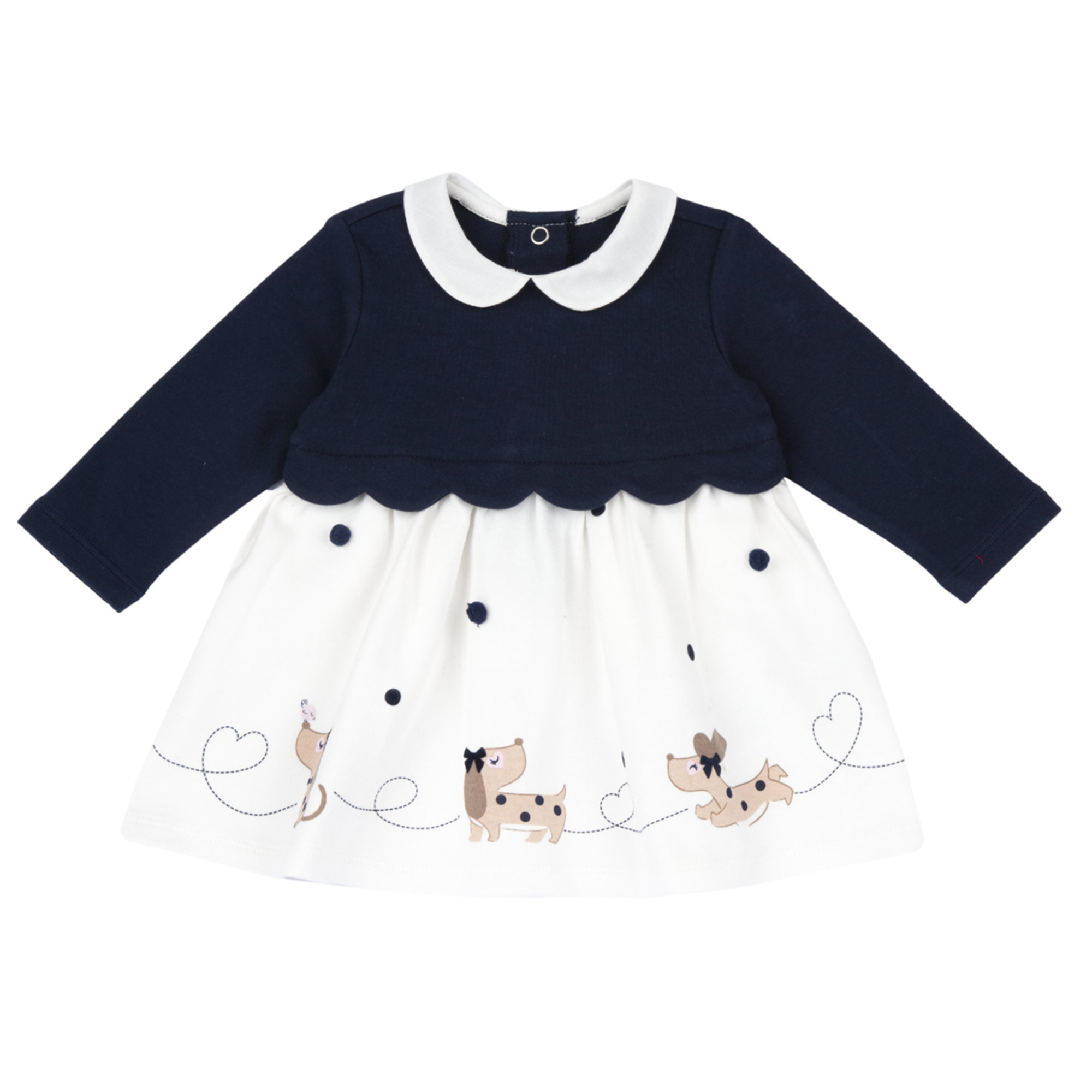 Chicco vestito neonata manica lunga felpato
