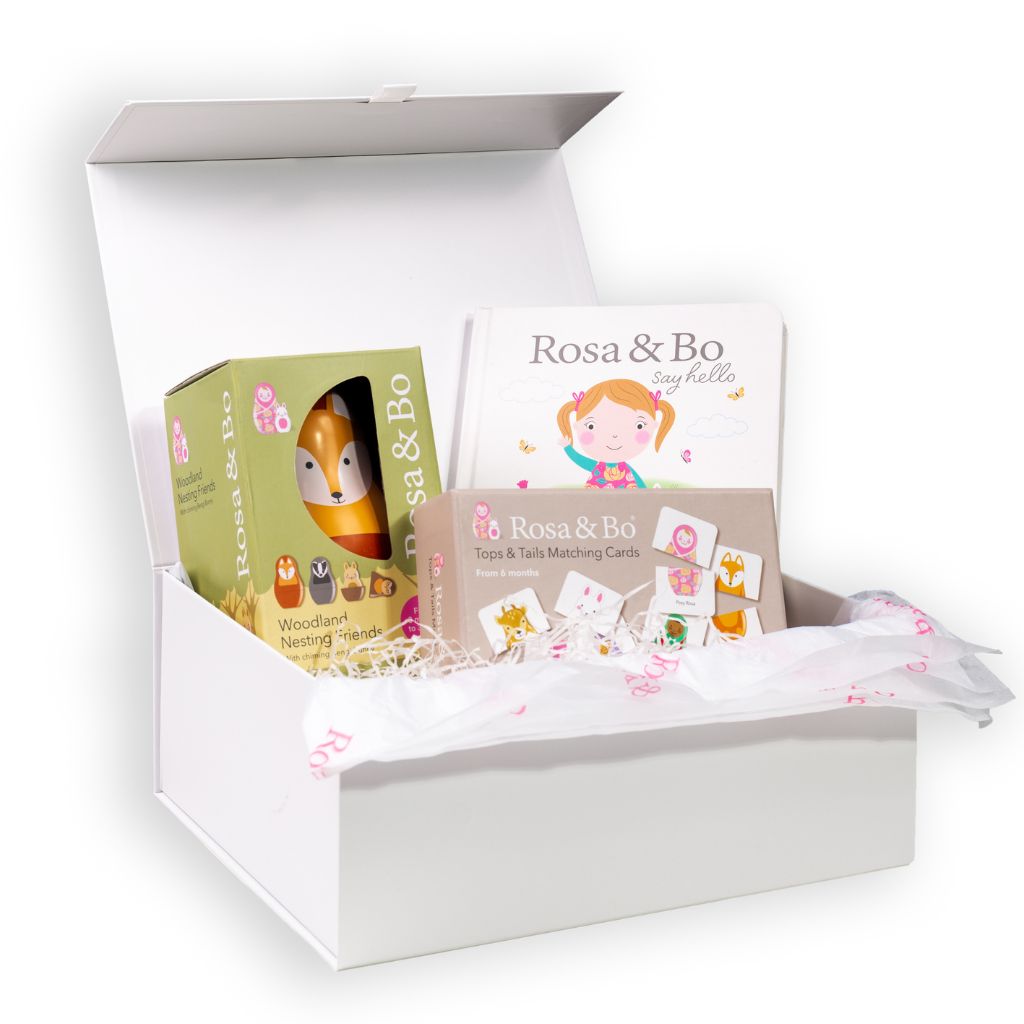 Rosa & Bo Woodland cofanetto regalo bimbi 3 pezzi
