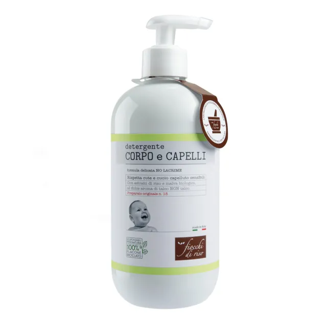 Fiocchi di Riso detergente corpo e capelli talco 400 ml delicato