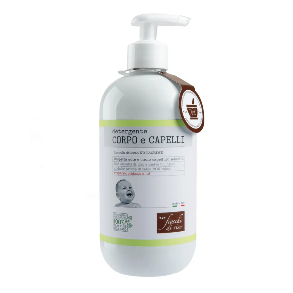 Fiocchi di Riso detergente corpo e capelli talco 400 ml delicato
