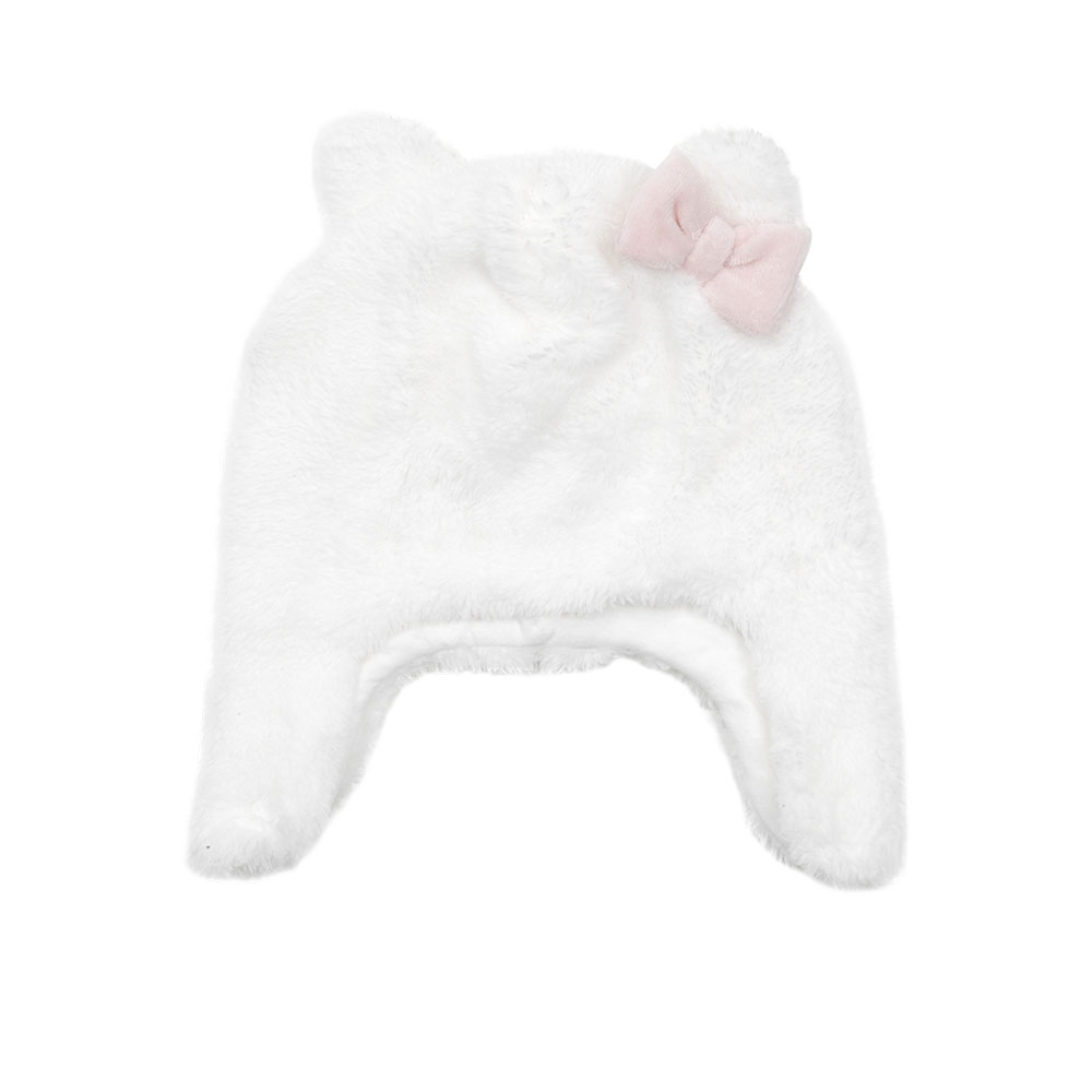 Toys Center Baby ciniglia cappello bimba bianco con fiocco