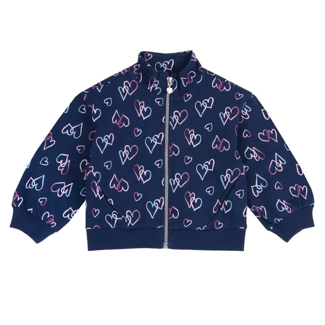 Chicco cardigan bambina felpa cuori 100% cotone