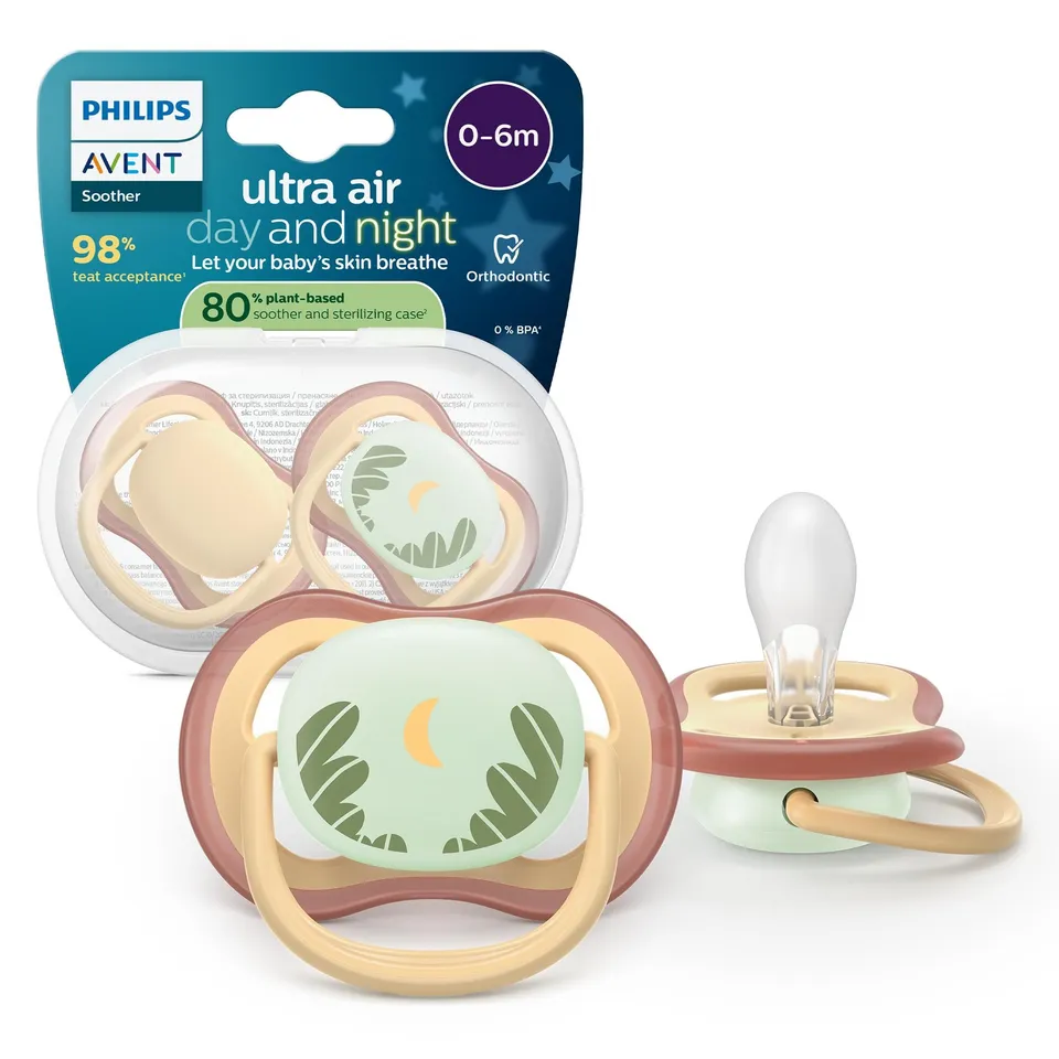 Philips Avent Ultra Air succhietti 0-6 mesi 2 pz giallo verde