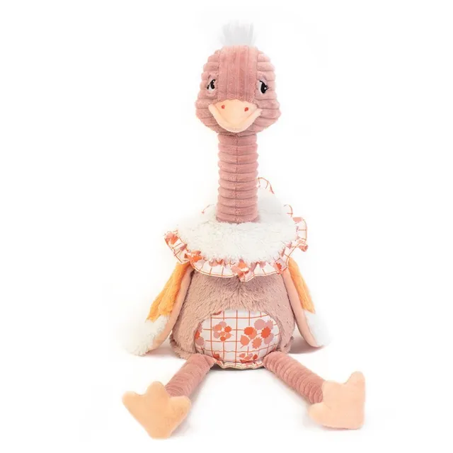 Les Déglingos Original Pomelos peluche struzzo rosa 32 cm