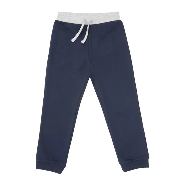 Pantalone french terry bimbo blu scuro comodo