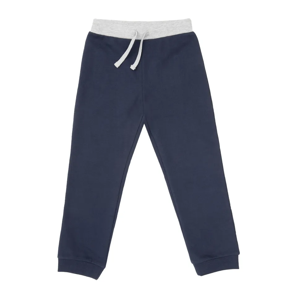 Pantalone french terry bimbo blu scuro comodo