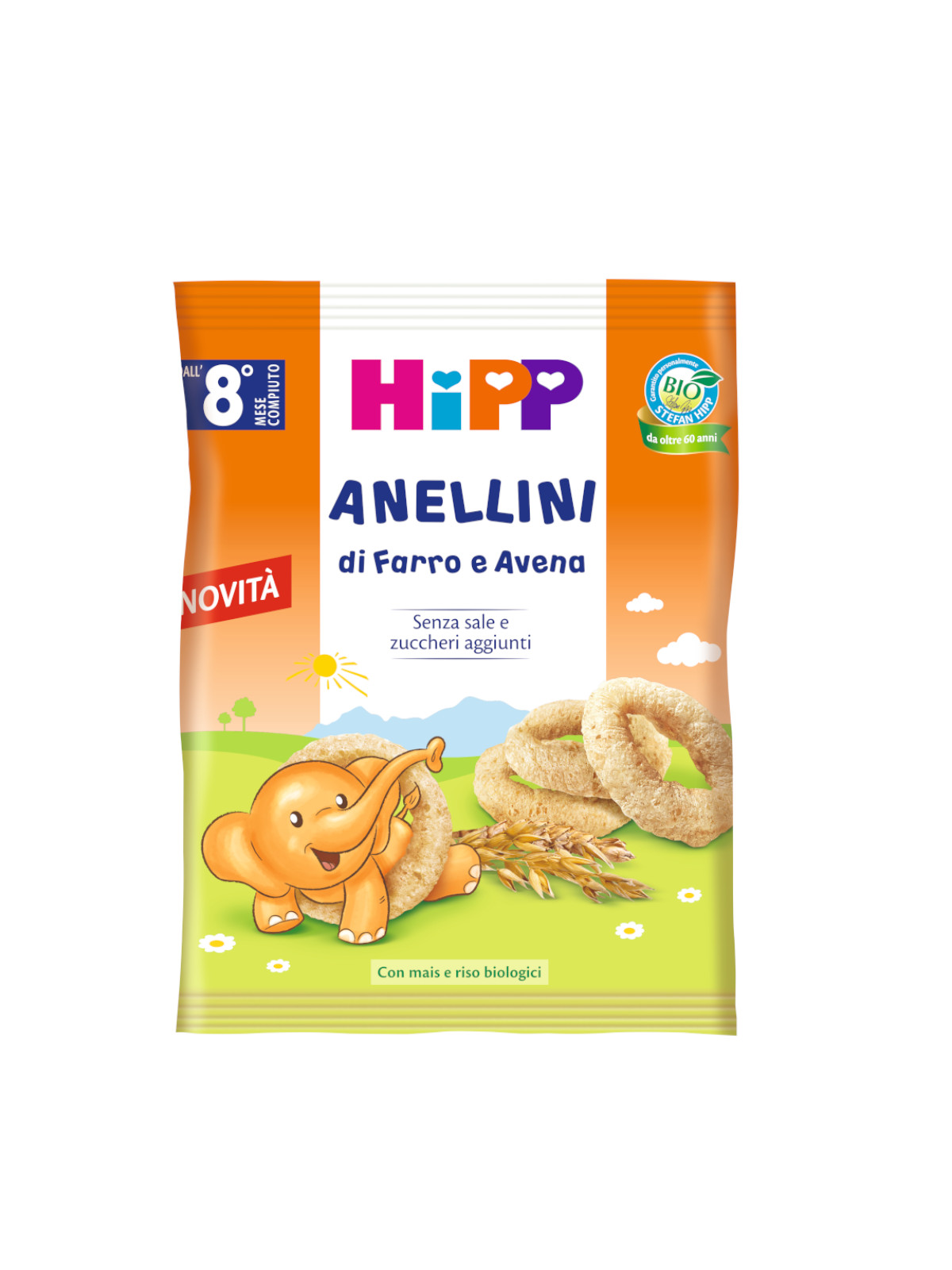 HiPP Anellini Farro Avena snack bio 30 g da 8 mesi