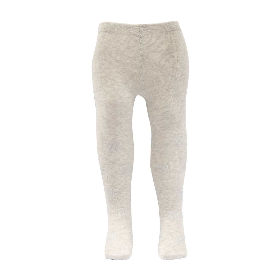 Collant bimba grigio chiaro tinta unita morbido