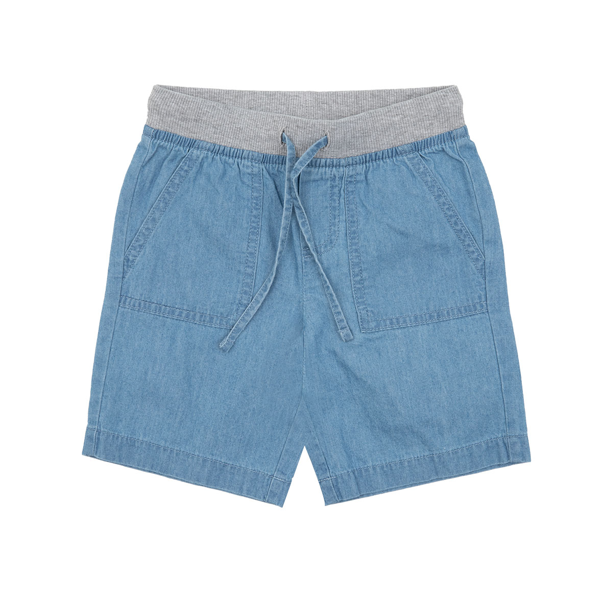 Short Denim Bimba blu con tasche pantaloncino jeans elastico