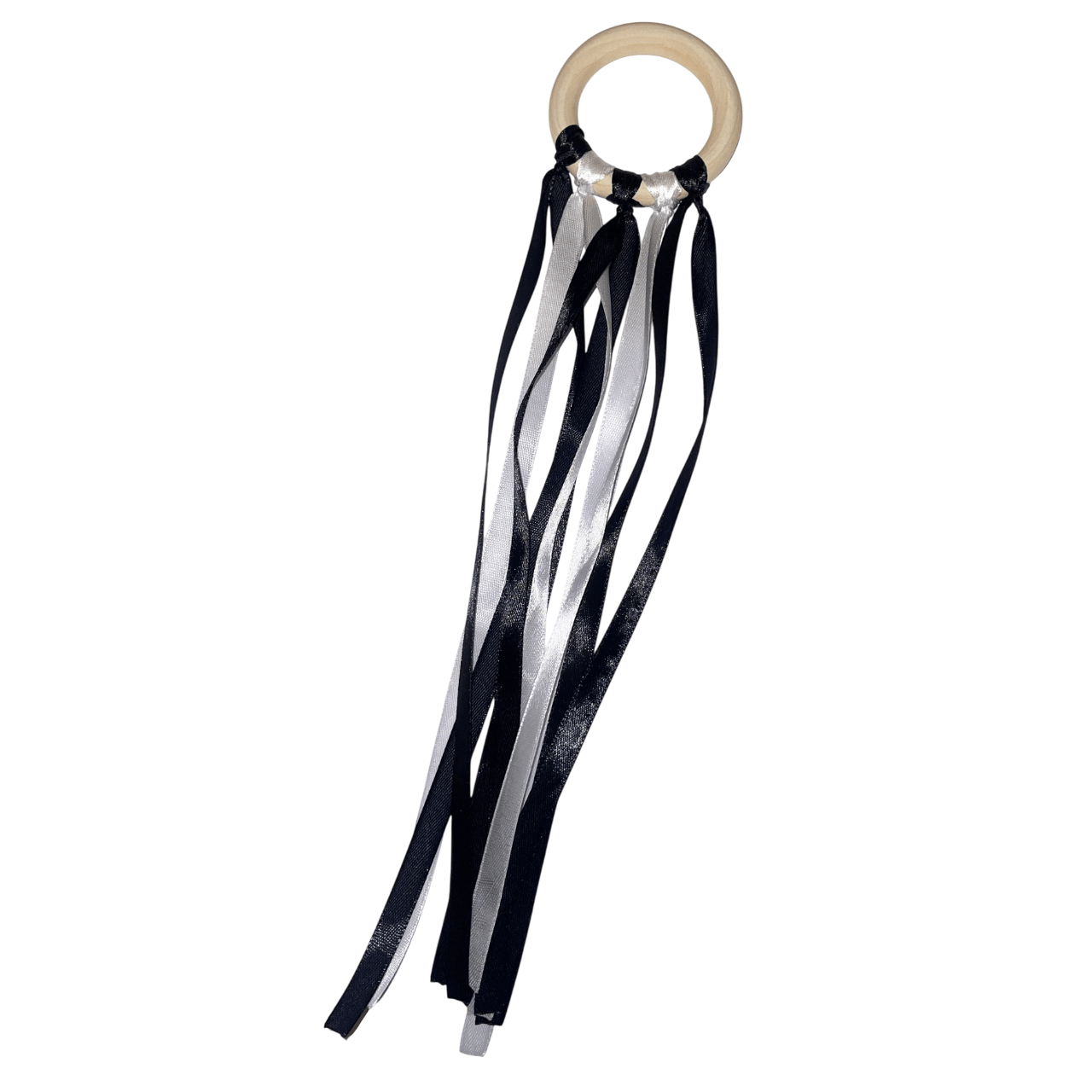 The Dida anello Waldorf bianco-nero con nastri 30 cm
