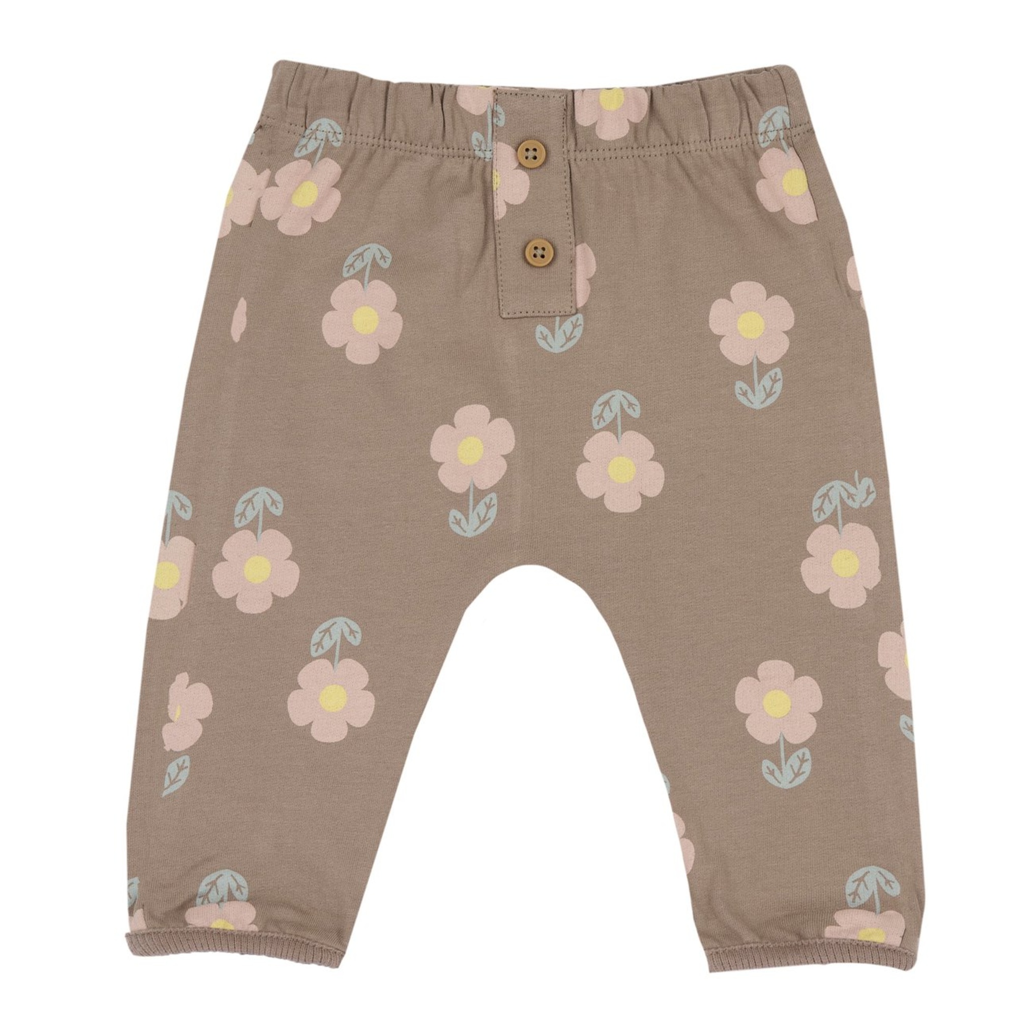 Chicco pantaloni lunghi fiori cotone bimba