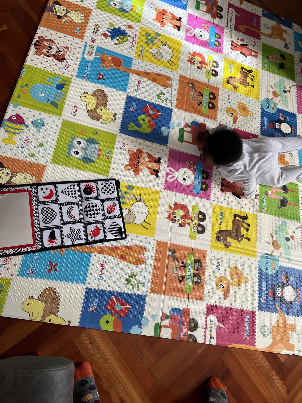 Dr.Rapeti Specchio da pavimento tummy time bianco e nero