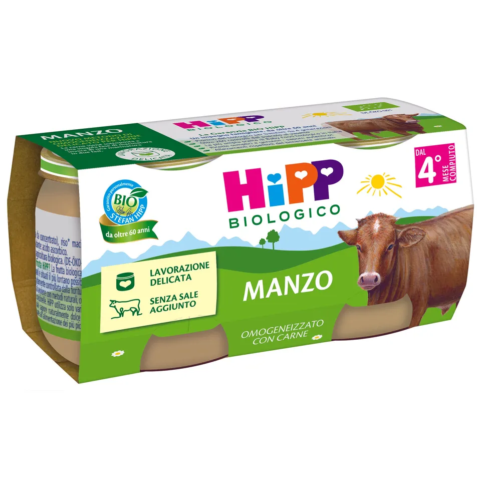 HiPP omogeneizzato manzo bio 2x80g