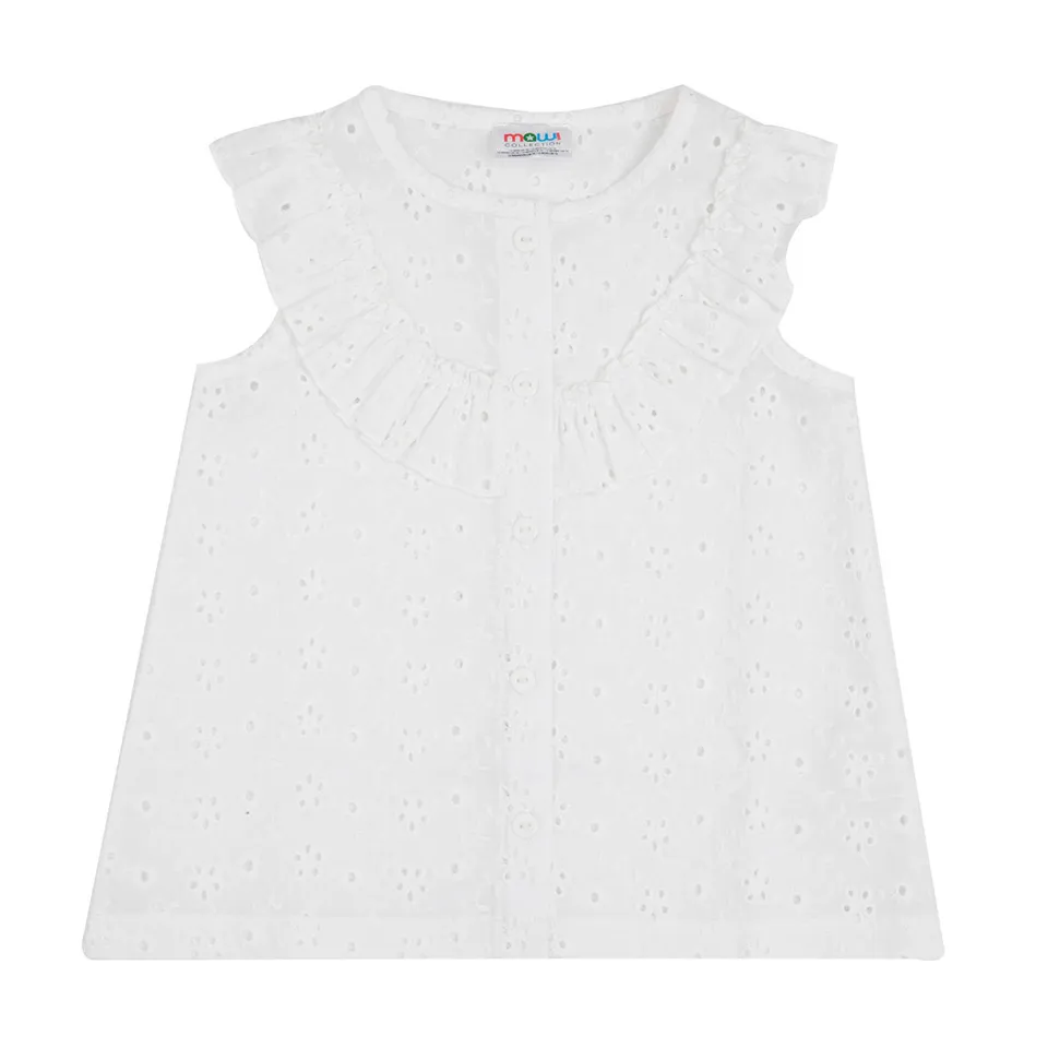 Toys Center Baby camicia sangallo bimba bianca