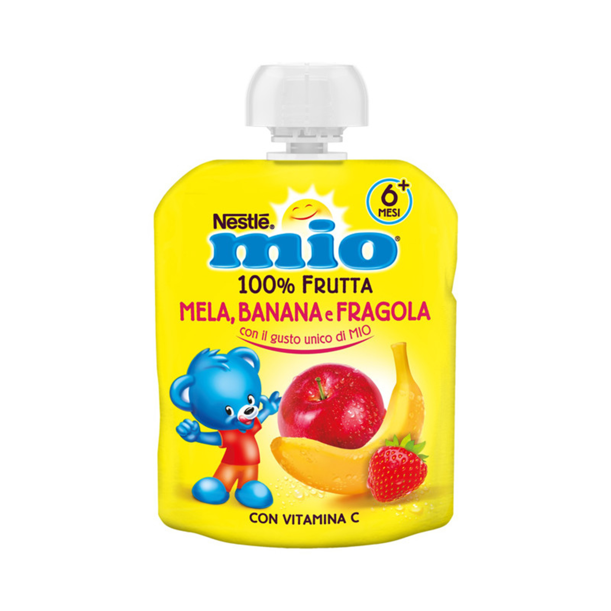 Nestlé Mio pouch purea bimbi mela banana fragola 90 g