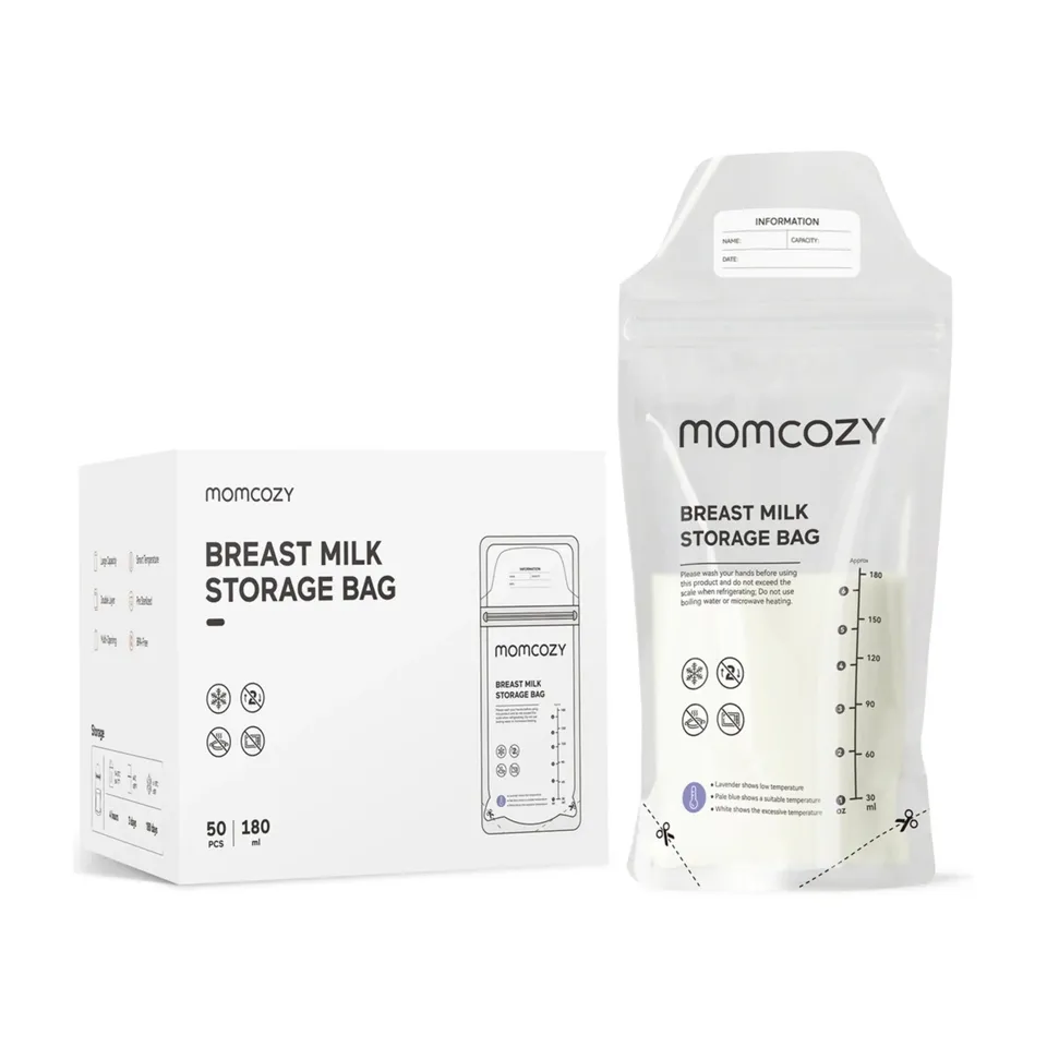 Momcozy sacchetti conservalatte 180 ml termosensibili 50 pz