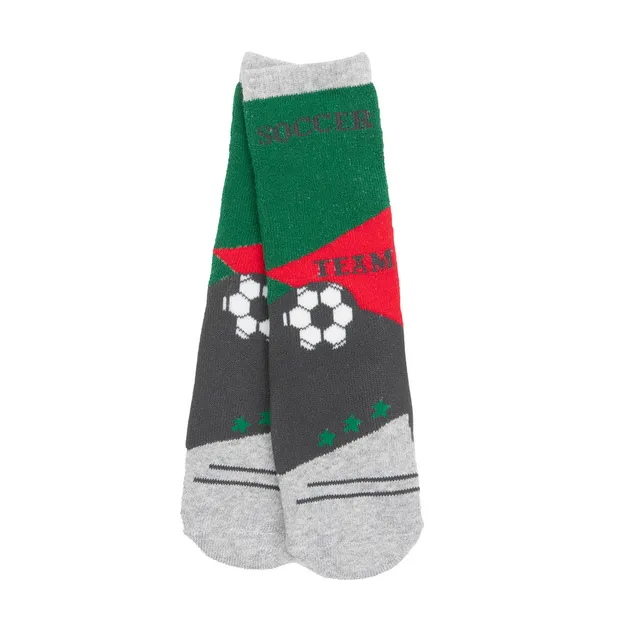Calze antiscivolo bimbo soccer grigie pesanti