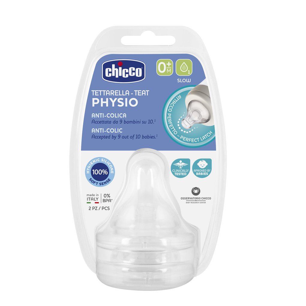 Chicco Physio tettarella silicone 0m+ lento 2 pz