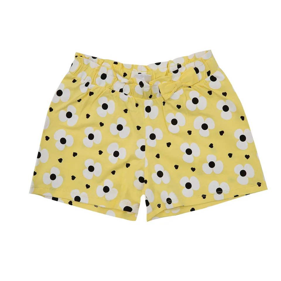 Toys Center Baby short bimba giallo fiori elastico
