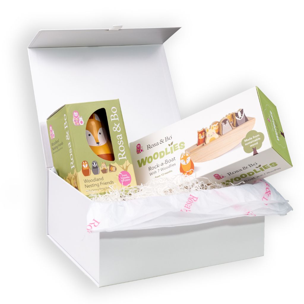 Rosa & Bo Woodland Friends set regalo nesting woodlies
