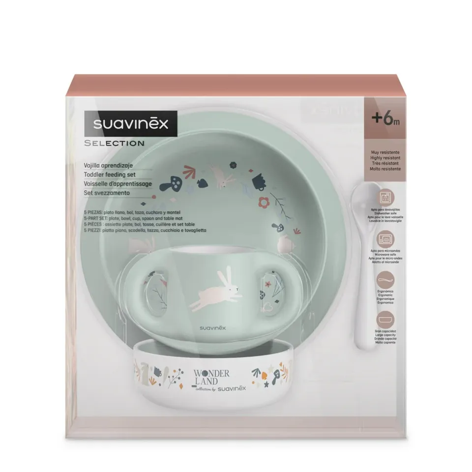 Suavinex Set Svezzamento Boy set pappa 5 pezzi +6 mesi