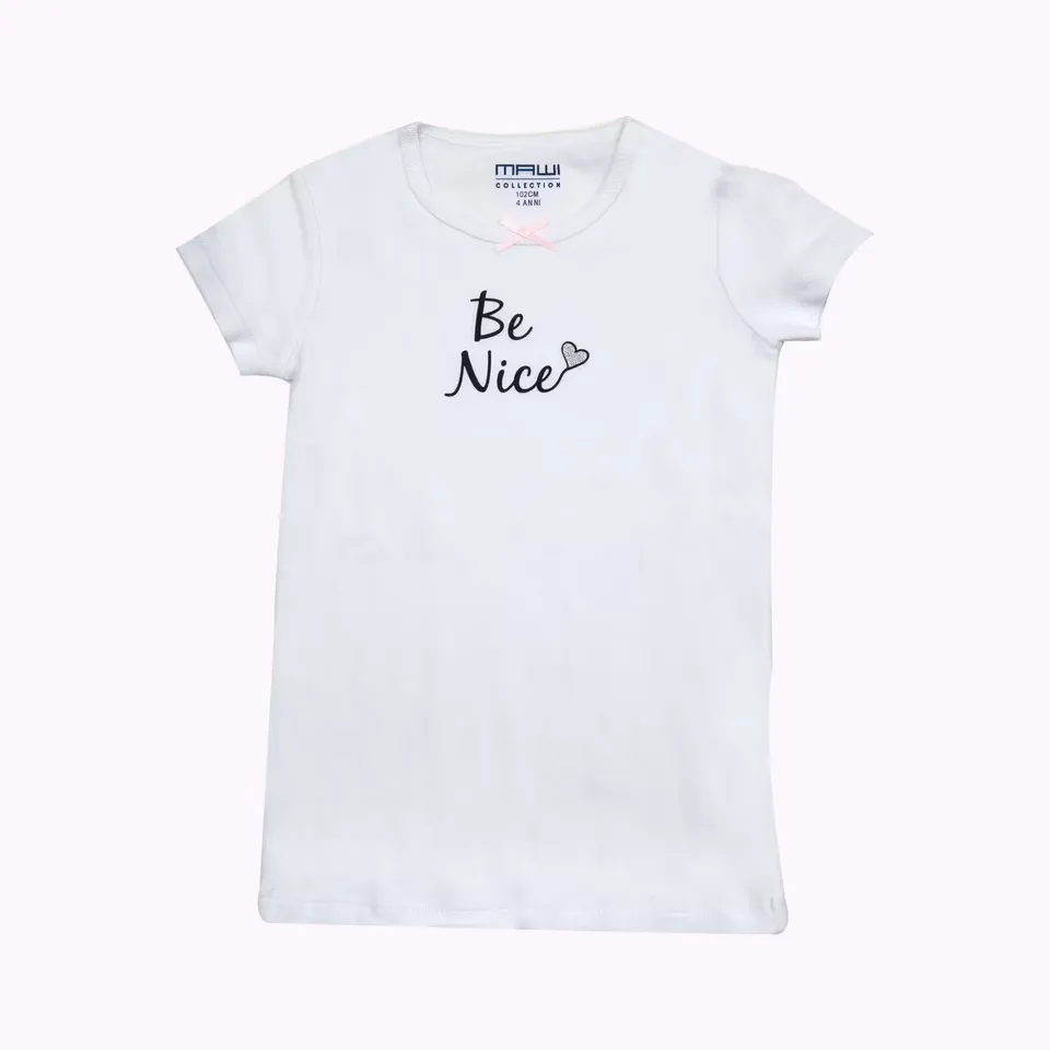 Mawi T-Shirt Manica Corta Rib Bimba Cuori