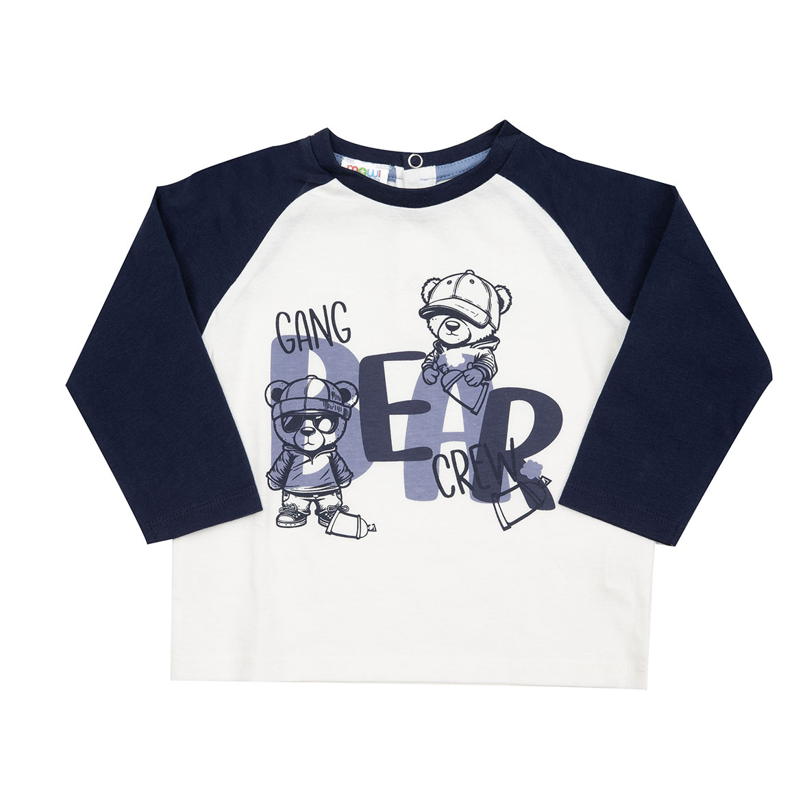 Toys Center Baby Mawi T-Shirt Manica Lunga Panna Blu Cotone