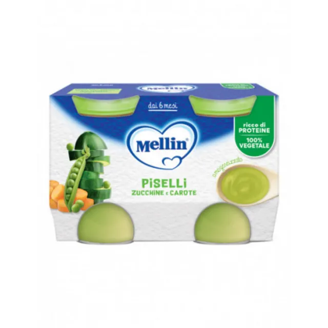 Mellin omogeneizzato piselli carote 2x130 g 6 mesi