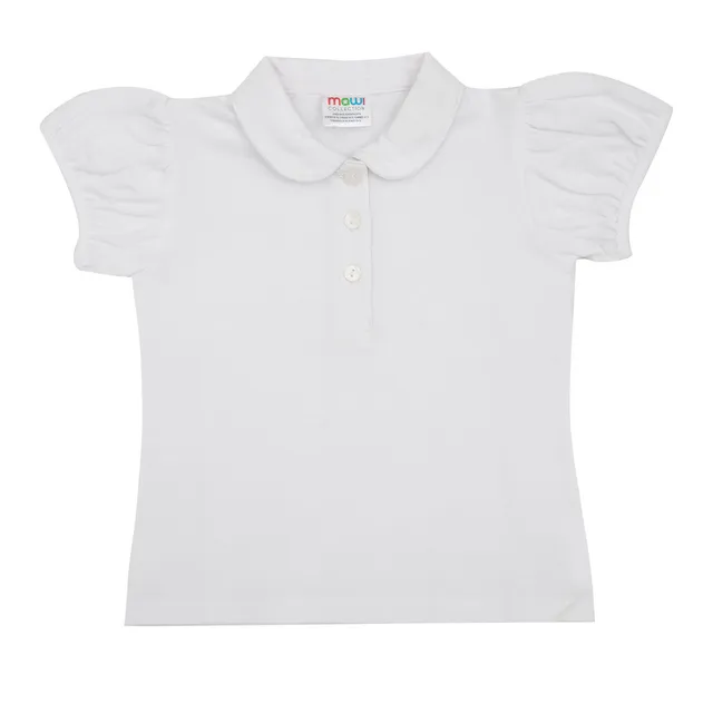 Toys Center Baby Polo Stretch Bimba Bianca Maniche Sbuffo