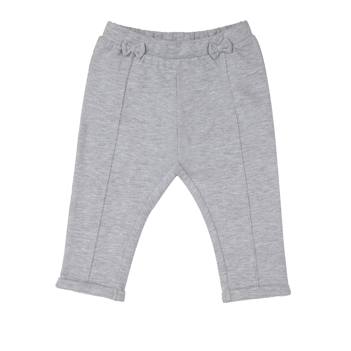 Mawi Pantalone Felpa Bimba Grigio Melange Fiocchi