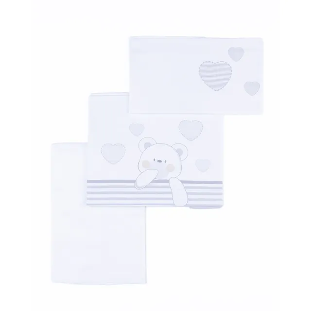 Giordani completo letto 3 pezzi orso lenzuola cotone