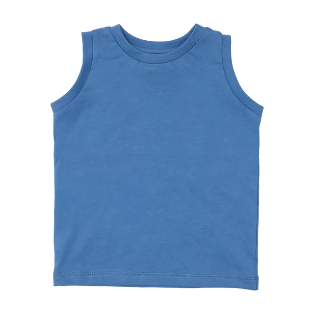 Canotta Jersey Bimbo Blu Canottiera Cotone Morbida