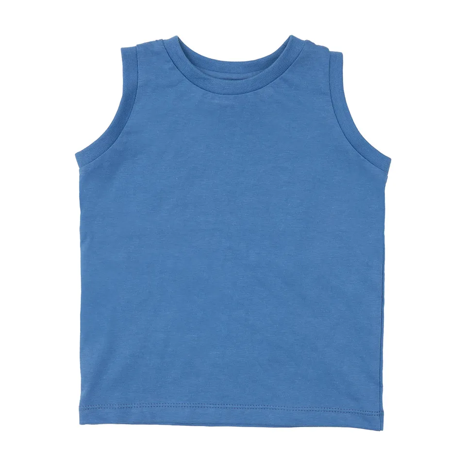 Canotta Jersey Bimbo Blu Canottiera Cotone Morbida