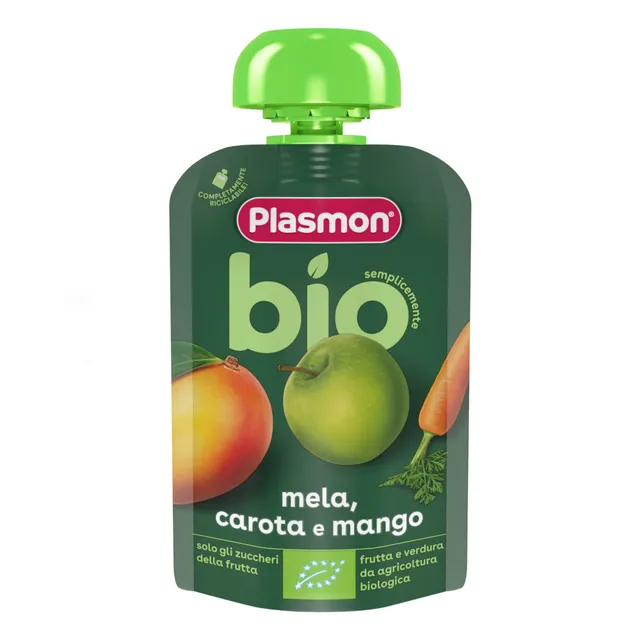 Plasmon Omogeneizzato Mela Carota Mango Bio 100g