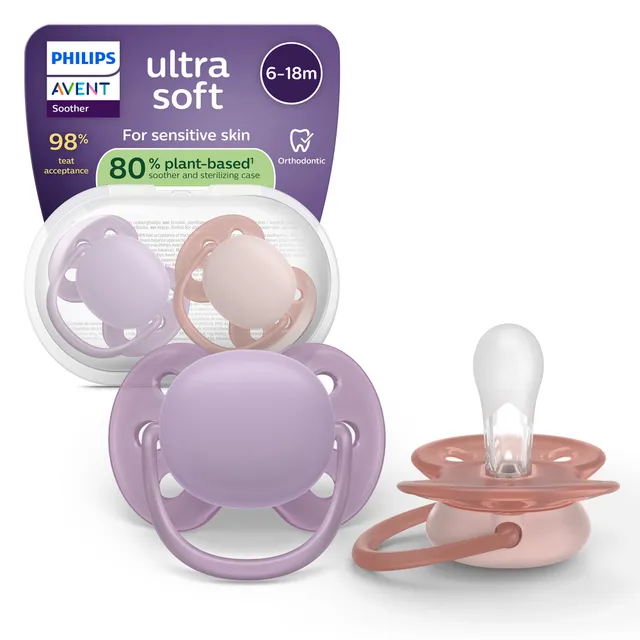 Philips Avent Ultra Soft succhietto 6-18m 2pz viola rosso