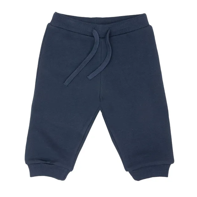 Pantalone felpa bimbo blu scuro con coulisse