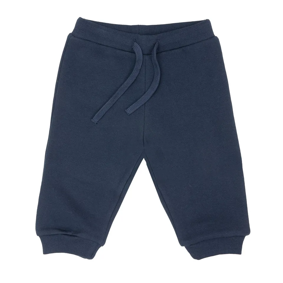 Pantalone felpa bimbo blu scuro con coulisse